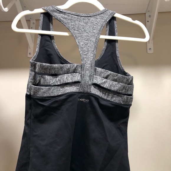 bebe Tops - Bebe black and gray tank top